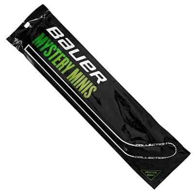 The new line of Bauer Mystery Mini Sticks have a surprise in store! Each stick is wrapped in an opaque sealed bag, which keeps the stick's artwork hidden . . Mystery mini stick 2022